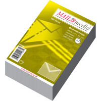 Briefumschlag MAILmedia C6 nassklebend, o. Fenster, 72 q/qm weiß - 100 Pack