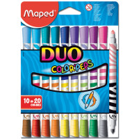 Filzstifte COLORPEPS DUO x10 -  - 10 Stifte = 20 Farben