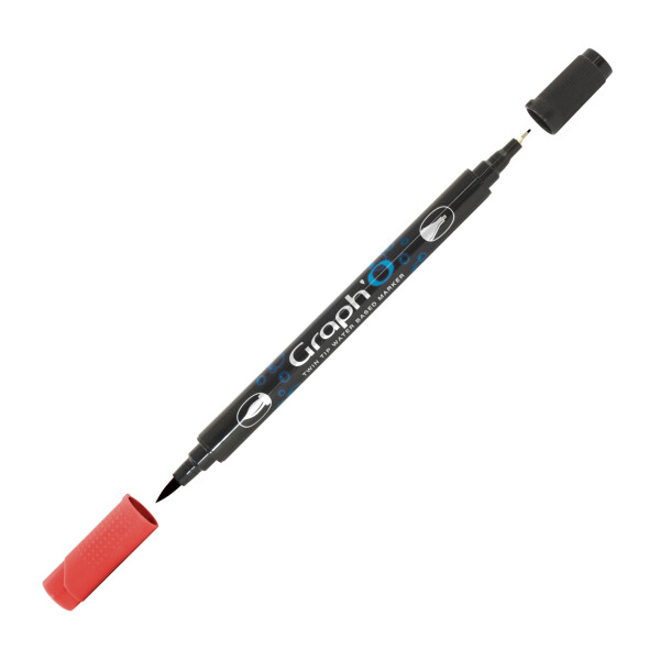 GRAPHO Twin Tip Water Base Marker 5220 - Tomato