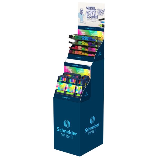SCHNEIDER Display Tower Line-up sortiert Schul-Style