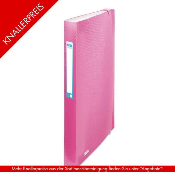 Fächermappe URBAN A4, 8 Fächer, PP, transluzent, pink