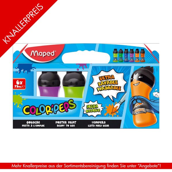 Schulmalfarbe ColorPeps 75ml 6St