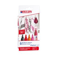 4500/5er Set textile marker Rundspitze 2-3mm - warm colours