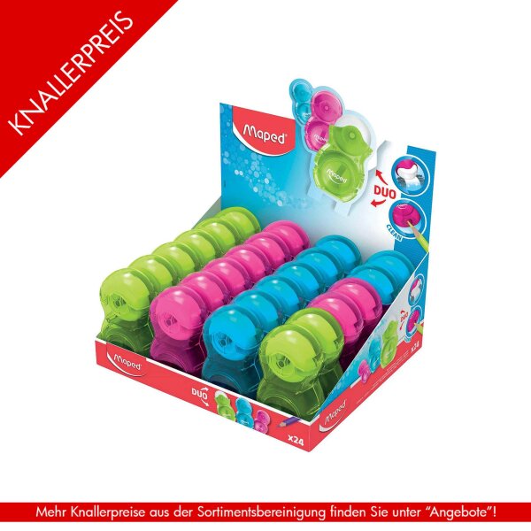 Radierer/ Anspitzer 2in1 LOOPY transluzent - Displa - 1...