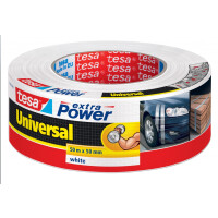 tesa extra Power Universal-Gewebeklebeband 50 m x 50 mm - weiß