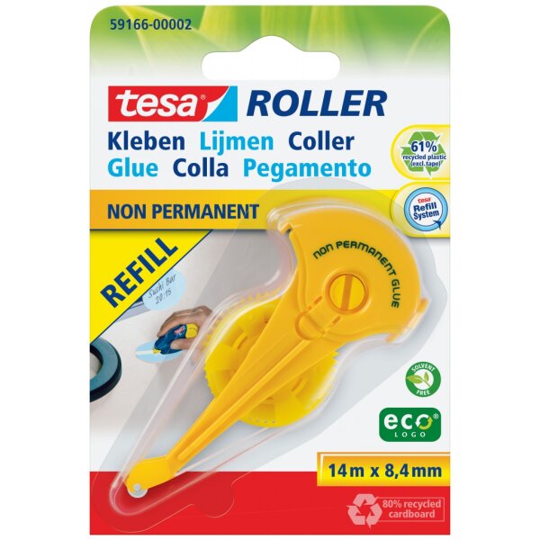 Kassette für Kleberoller tesa® Roller ecoLogo Kleben Non Permanent Nachfüllkasse