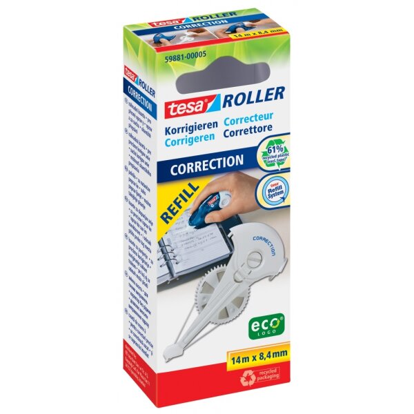 Korrekturroller ecoLogo® Refill, 8,4mm x 14m