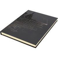 Skizzenbuch A5 - 80 Blatt cremefarbenes Papier, 140g/qm Hardcover schwarz