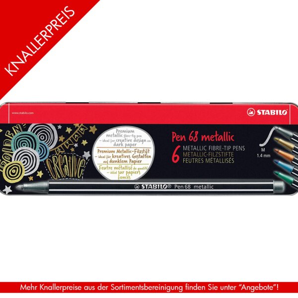 STABILO Pen 68 metallic 6er Metalletui