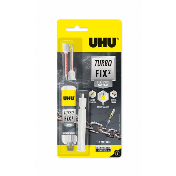 Reparaturkleber UHU TURBO FIX² FLÜSSIG METALL