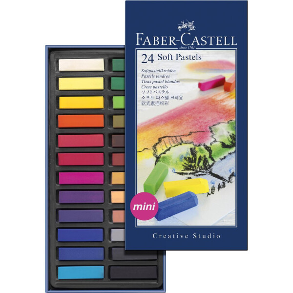 Creative Studio Softpastellkreiden Mini, 24 Farben sortiert im Kartonetui