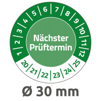 Pruefplaketten NaechsterPrueftermin 202 0-2025 NoPeel 30mm g