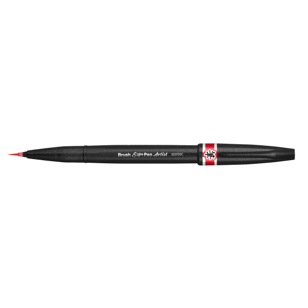 Kalligrafiestift Sign Pen Brush Pinselspitze: 0,03 - 2,0mm - rot