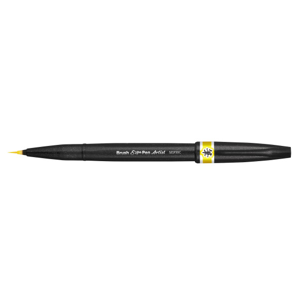 Kalligrafiestift Sign Pen Brush Pinselspitze: 0,03 - 2,0mm - gelb