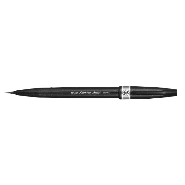 Kalligrafiestift Sign Pen Brush Pinselspitze: 0,03 - 2,0mm - grau