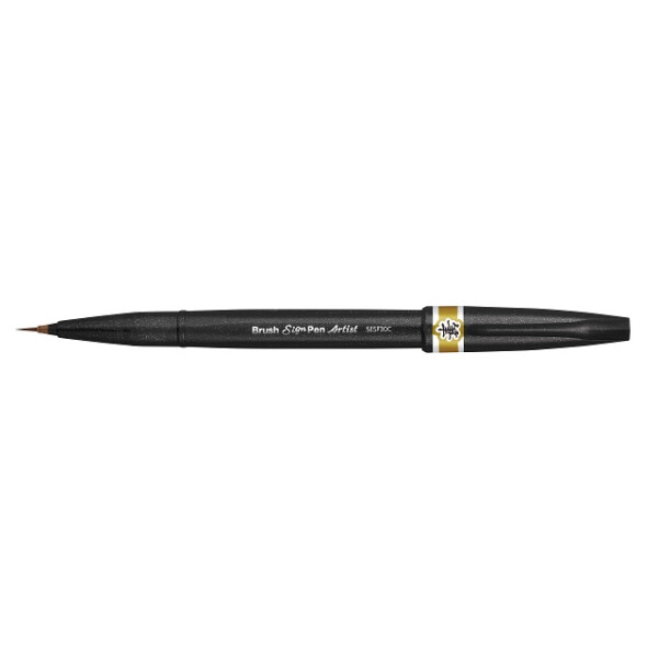 Kalligrafiestift Sign Pen Brush Pinselspitze: 0,03 - 2,0mm - ocker