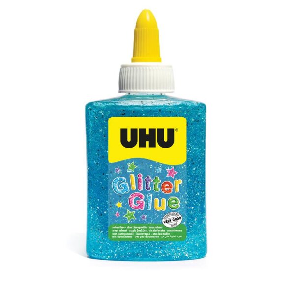 UHU Glitter Glue 90g Flasche - blau