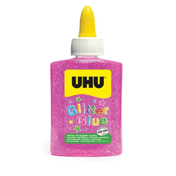UHU Glitter Glue 90g Flasche - pink