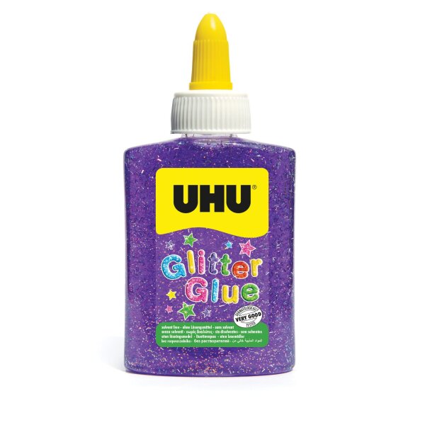 UHU Glitter Glue 90g Flasche - lila