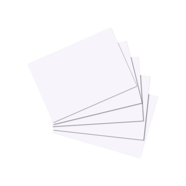 Karteikarten A8, 170 g/qm, blanko - weiß