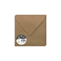 Umschlag 16,5 x 16,5 cm, 120g/qm, 20er Pack - kartonbraun