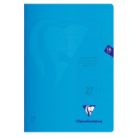 Schulheft Scoolbook A4 - 16 Blatt, transp. Einband, blau...