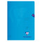 Schulheft Scoolbook A4 - 16 Blatt, transp. Einband, blau - Lineatur 27