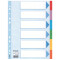 Kartonregister Standard Blanko, A4, Karton, 6 Blatt, weiss