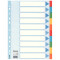 Kartonregister Standard Blanko, A4, Karton, 10 Blatt, weiss
