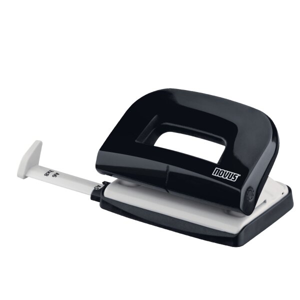 Locher NOVUS E210 bis 10 Blatt mit Anschlagschiene - schwarz