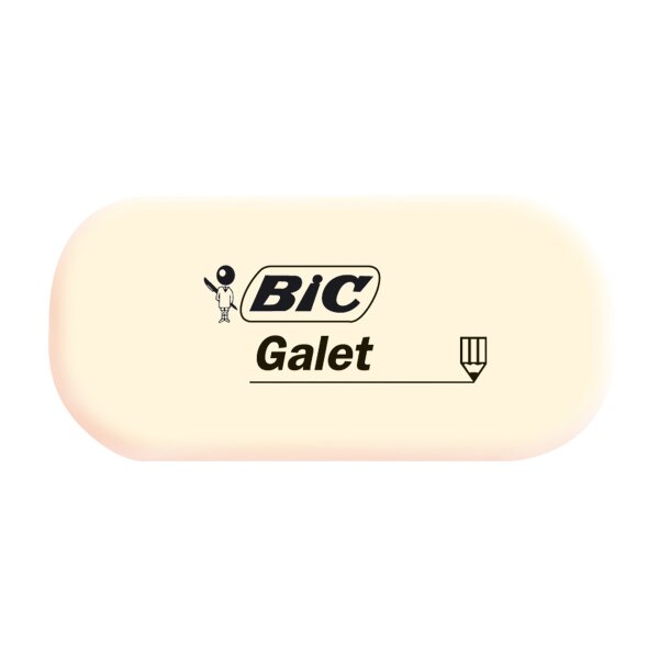 Radierer BIC® GALET, synthetischer Kautschuk, 28 x 13 x...