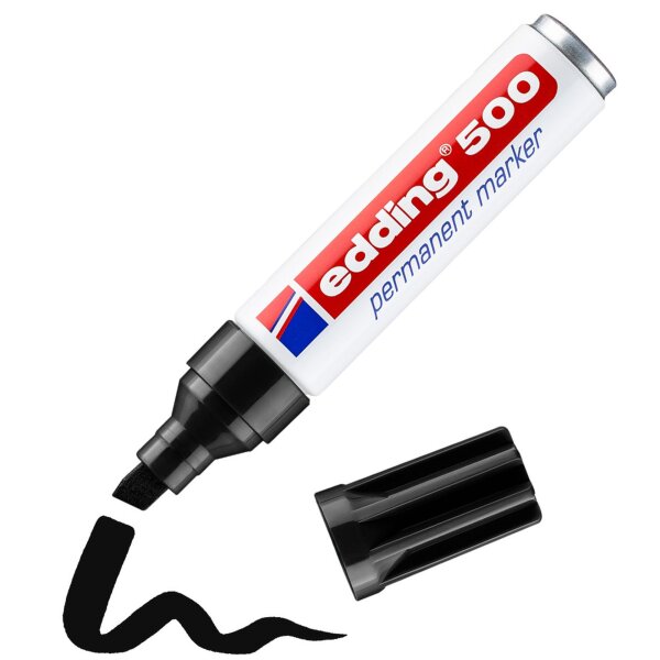 edding 500 Permanentmarker Keilspitze 2-7mm - schwarz