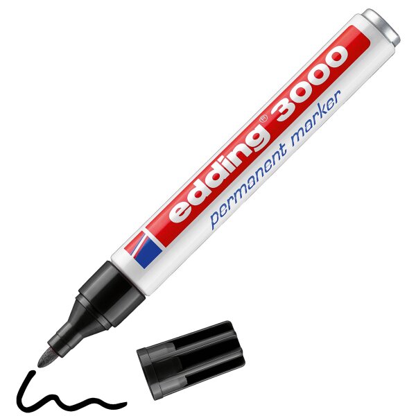 EDDING 3000 Permanentmarker Rundspitze 1,5-3mm schwarz