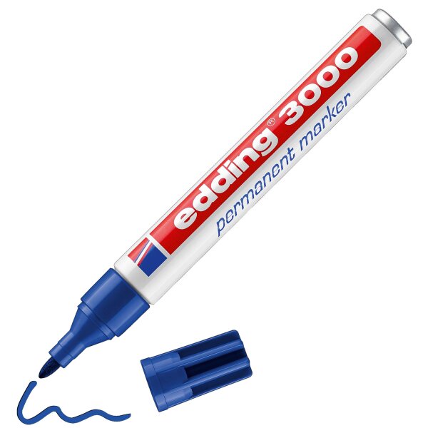 EDDING 3000 Permanentmarker Rundspitze 1,5-3mm blau