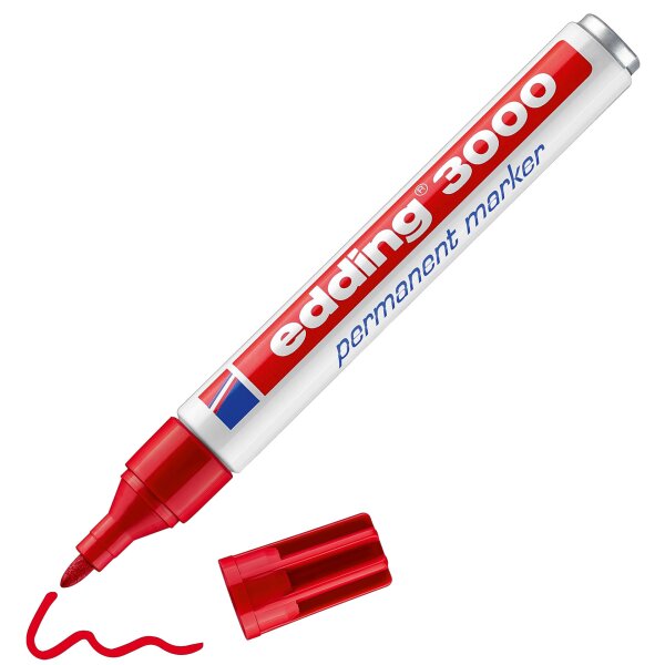 EDDING 3000 Permanentmarker Rundspitze 1,5-3mm rot