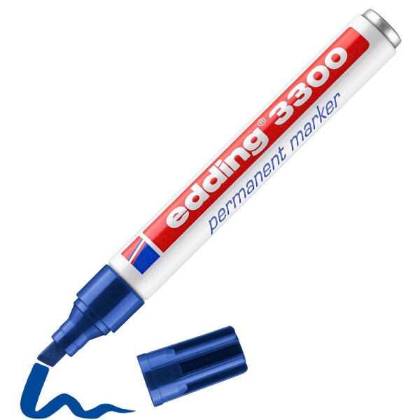 edding 3300 Permanentmarker Keilspitze 1-5mm - blau