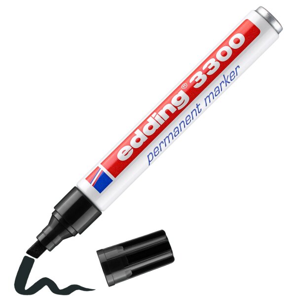 edding 3300 Permanentmarker Keilspitze 1-5mm - schwarz