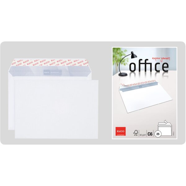 ELCO Office CelloZip mit 25 Kuverts, HK, C6 - weiss