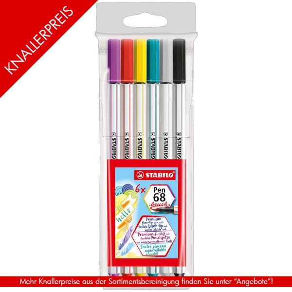 Premium-Filzstift mit Pinselspitze STABILO® Pen 68 brush...