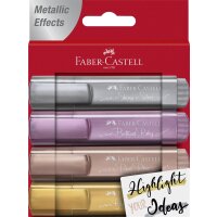 Faber-Castell 154640 Highlighter 46 Metallic, Case of 4, sorted