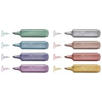 Faber-Castell 154640 Highlighter 46 Metallic, Case of 4, sorted