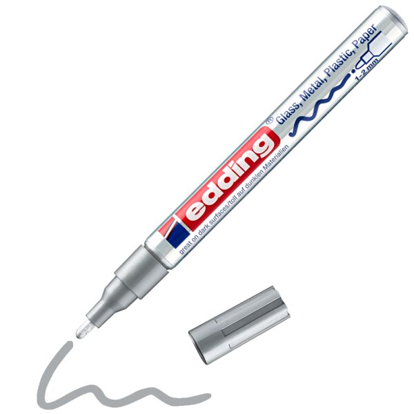 Glanzlackmarker 751 CR Rundspitze 1-2mm - silber