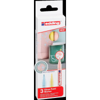 Gloss paint marker 751 CR bullet tip 1-2mm - Set of 3, pastel