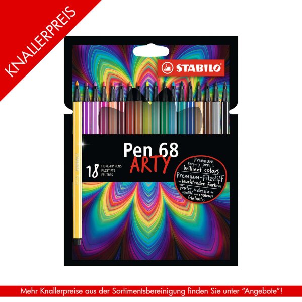 Filzstift Pen 68 1,0 mm ARTY - 18er Kartonetui