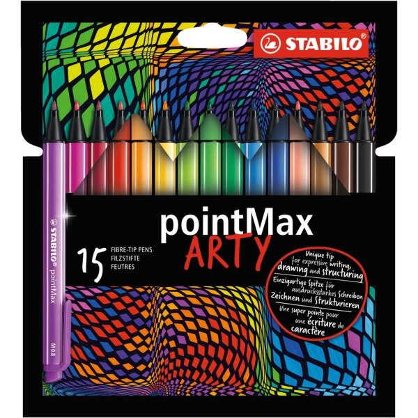 STABILO pointMax 15pcs wallet ARTY