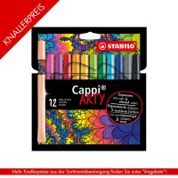 Filzstift mit Kappenring Cappi ARTY - 12er Kartonetui