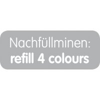 4-Farb-Druckkugelschreiber 4 Colours Messages 0,4 mm, sort, Schachtel 12St