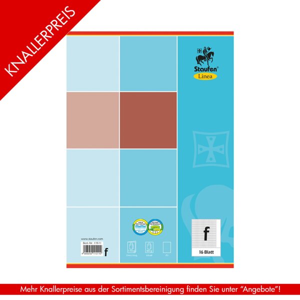 Schulheft Linea A5-16 Blatt, 80g/qm - Lineatur 11...