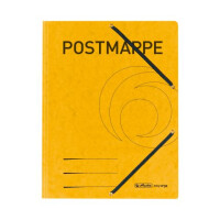 Einschlagmappe A4 mit Gummizug Postmappe gelb, Quality-Karton, 355 g/qm