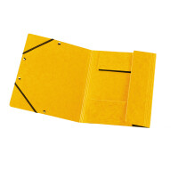Einschlagmappe A4 mit Gummizug Postmappe gelb, Quality-Karton, 355 g/qm